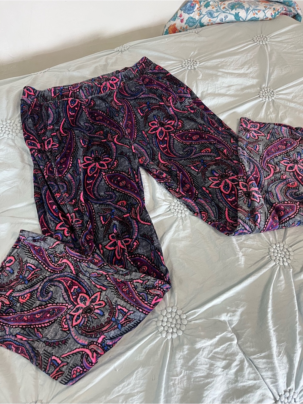Women's Paisley Print PJ Pants - Pink & Purple